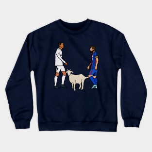 Ronaldo and Messi Goat drawing Crewneck Sweatshirt